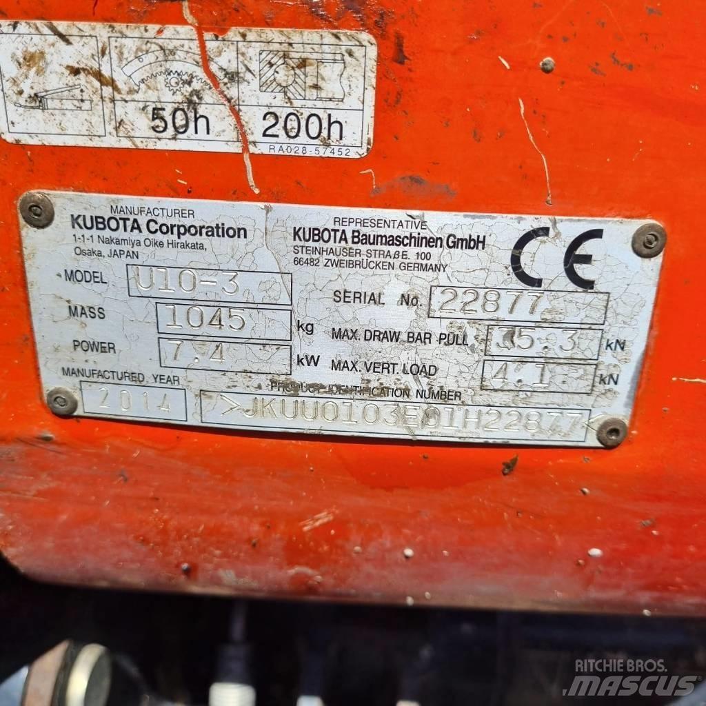 Kubota U 10-3a Mini pelle < 7t