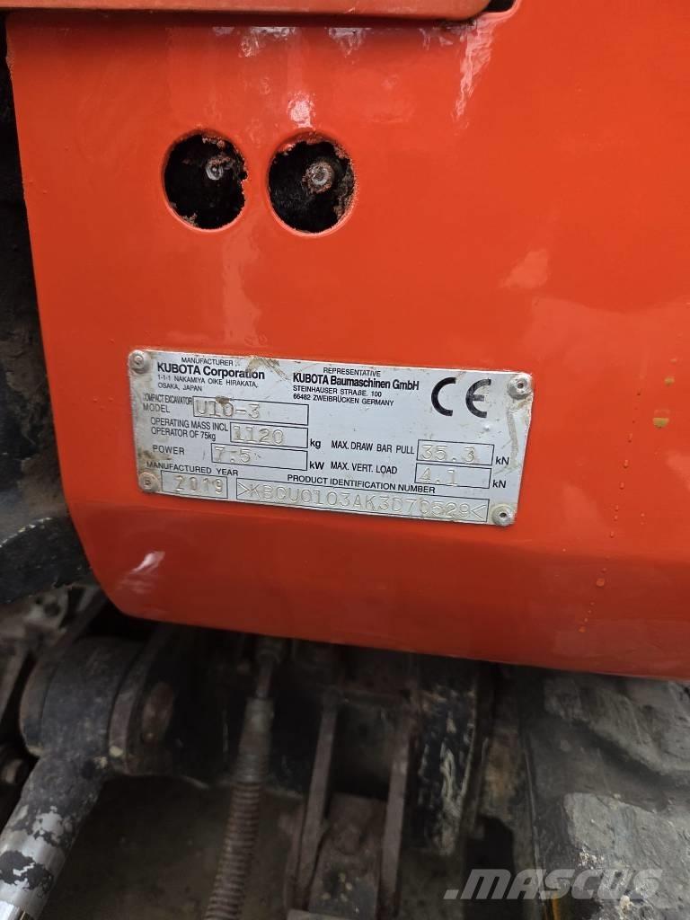 Kubota U 10-3 Mini pelle < 7t