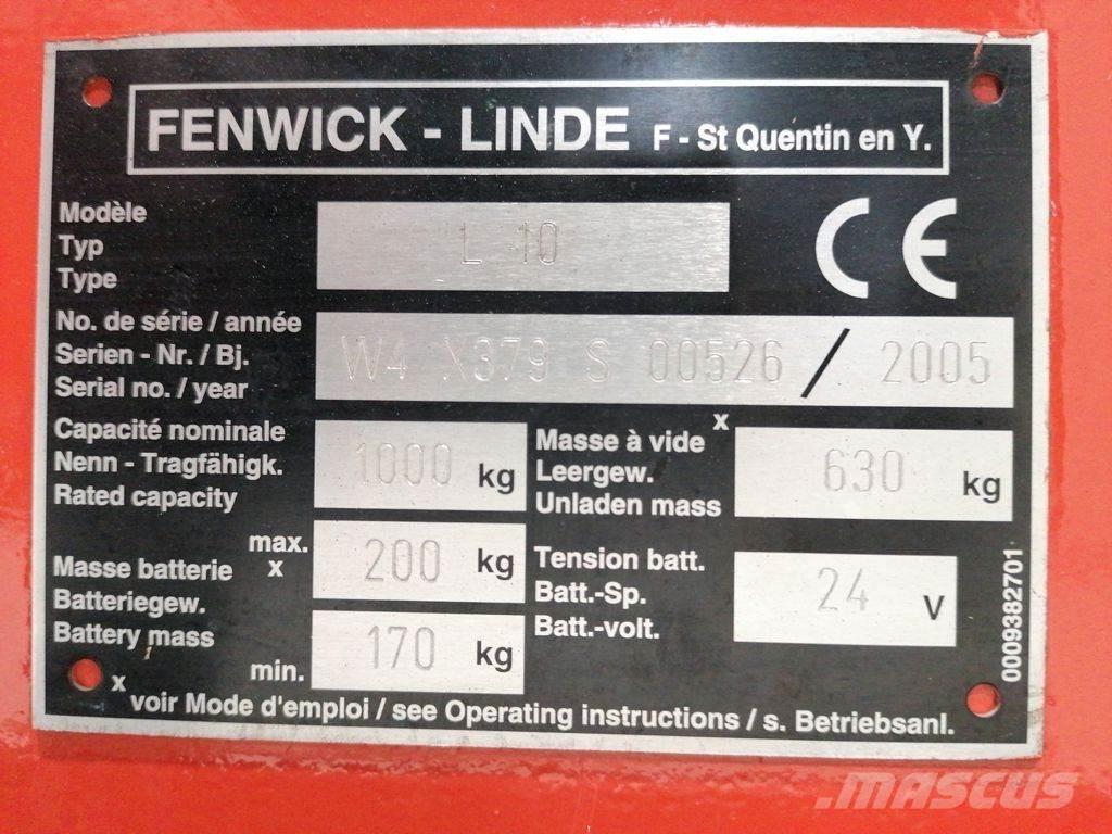 Linde L10 Gerbeur accompagnant