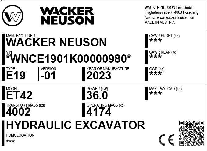Wacker Neuson ET42 Pelle sur chenilles