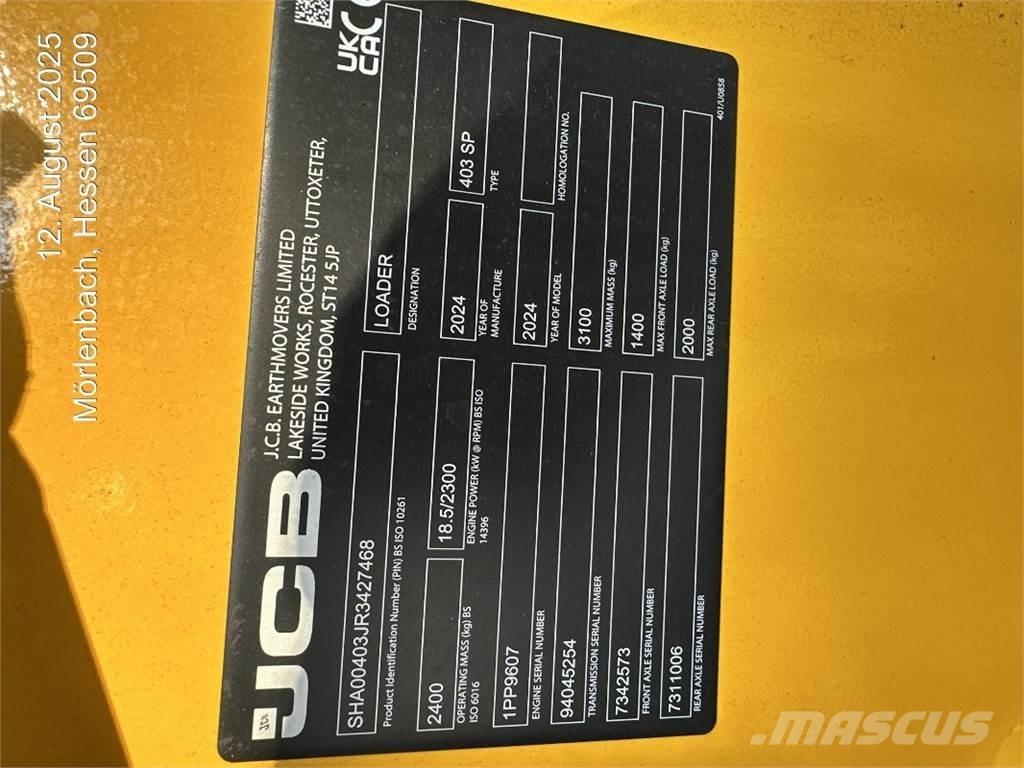 JCB 403 Chargeuse sur pneus