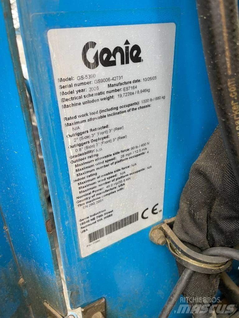 Genie GS 5390 RT Nacelle ciseaux