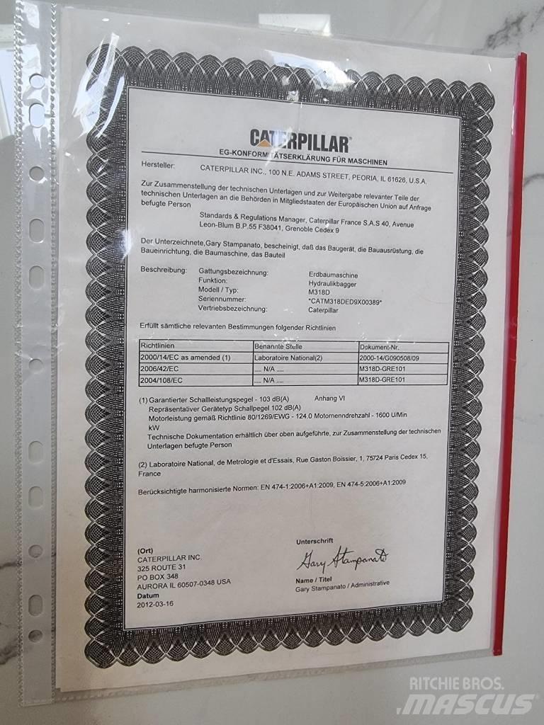 CAT 318D Pelle à déchets