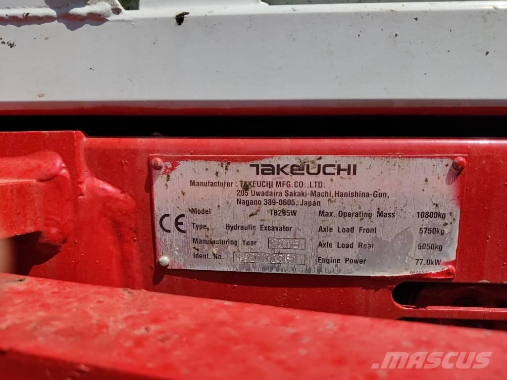 Takeuchi TB 295 W Pelle sur pneus