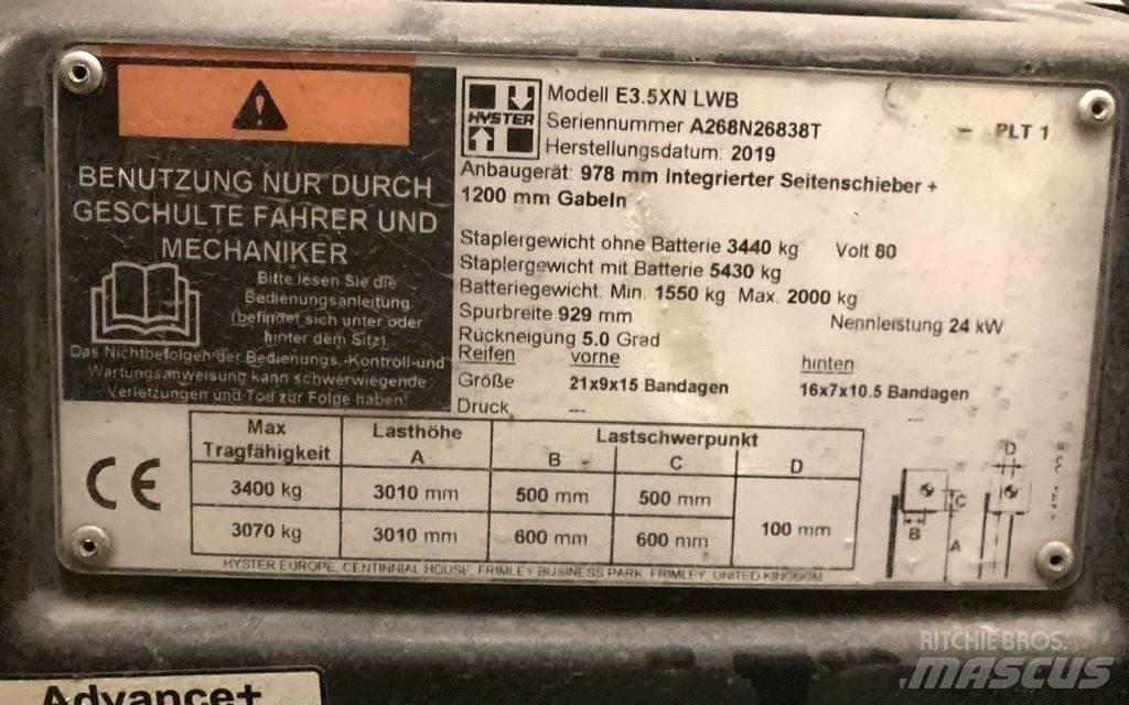 Hyster E 3.5 XN LWB Chariots élévateurs électriques