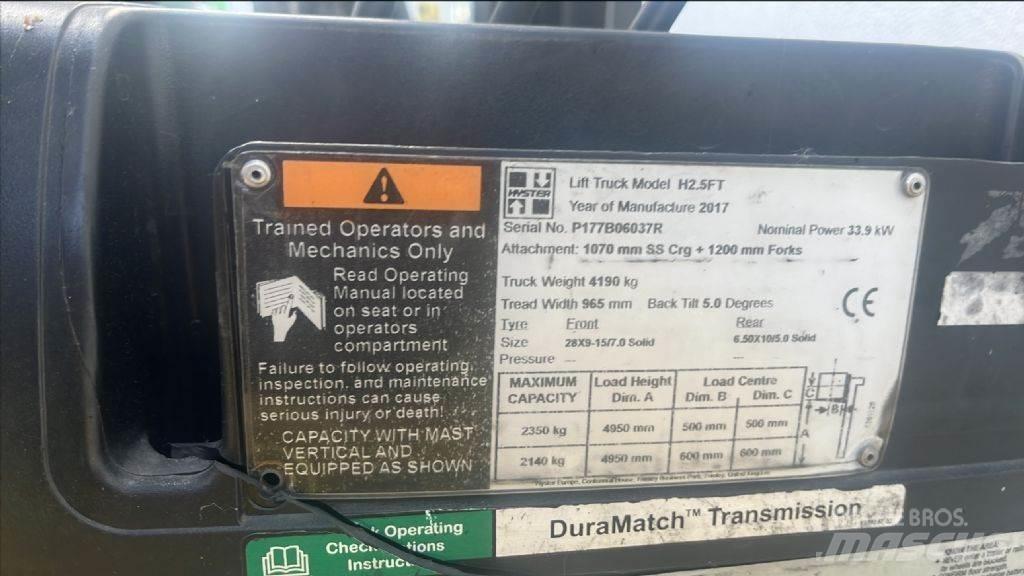Hyster H 2.5 FT Chariots diesel