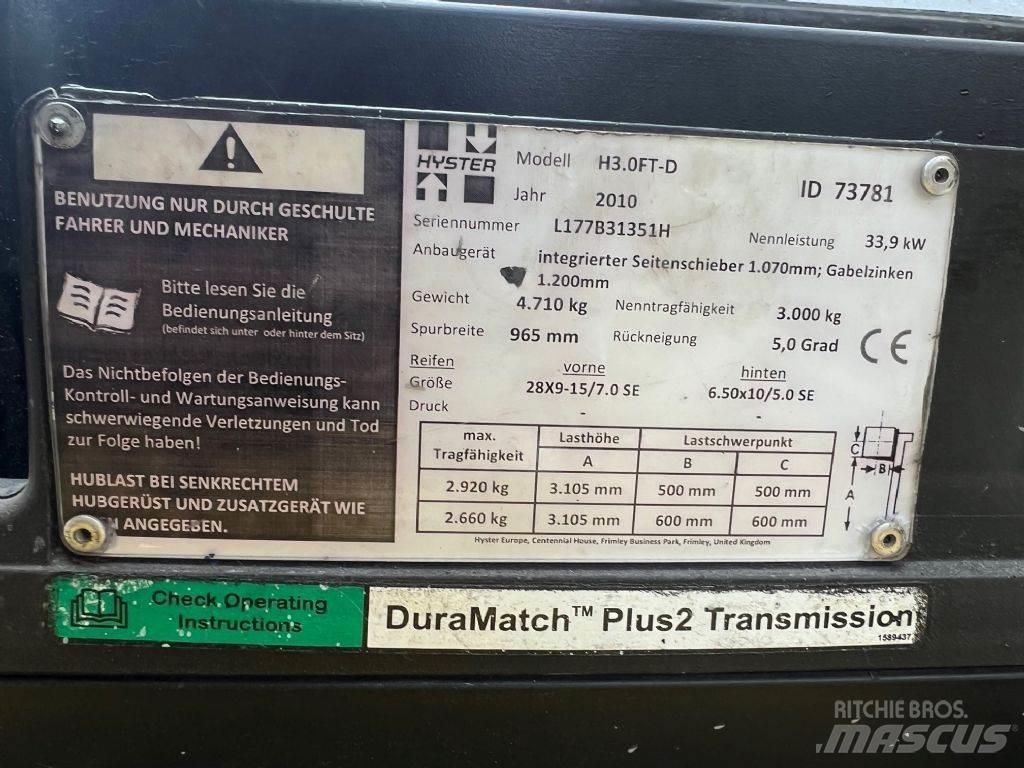Hyster H 3.0 FT Chariots diesel