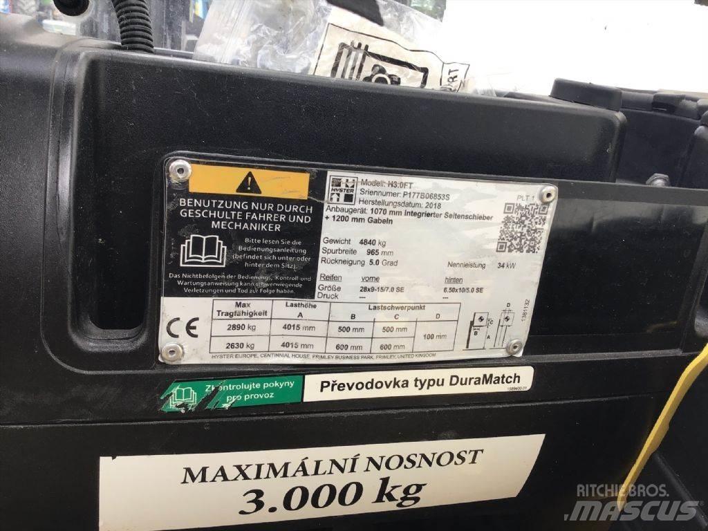 Hyster H 3.0 FT Chariots diesel