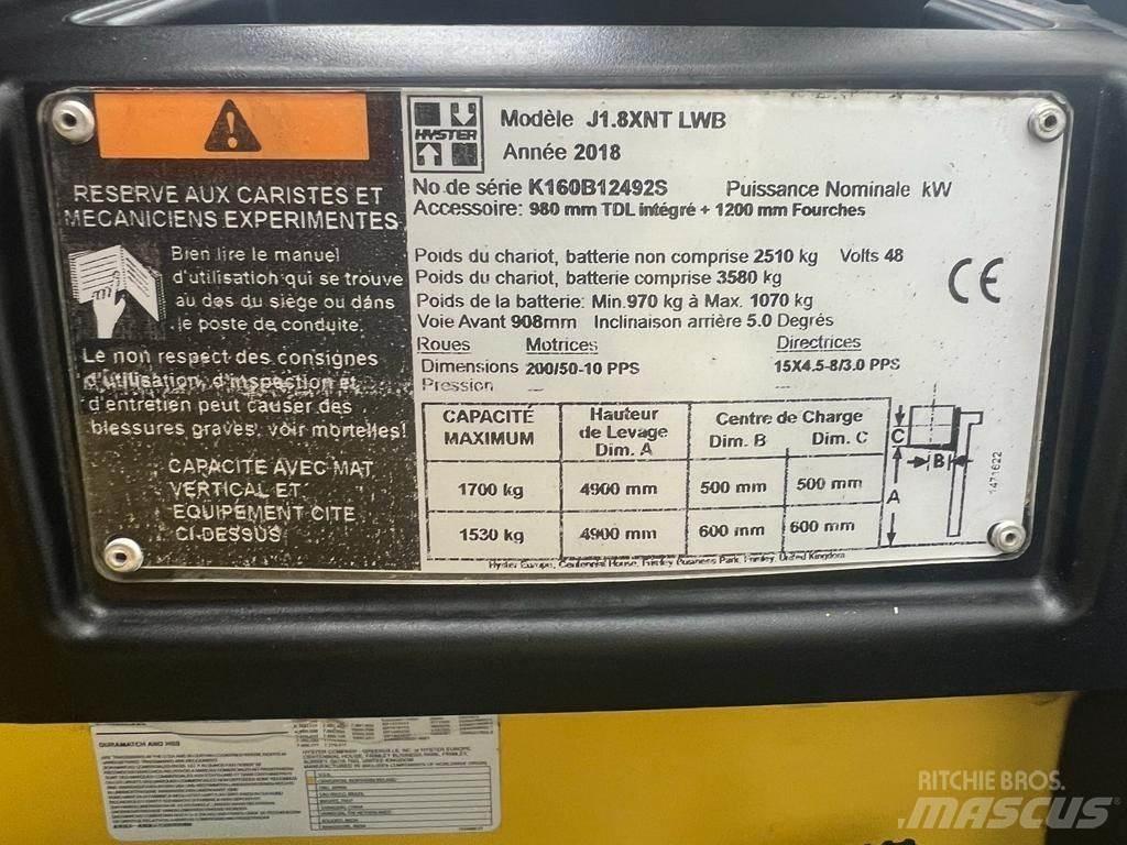 Hyster J 1.8 XNT Chariots élévateurs électriques