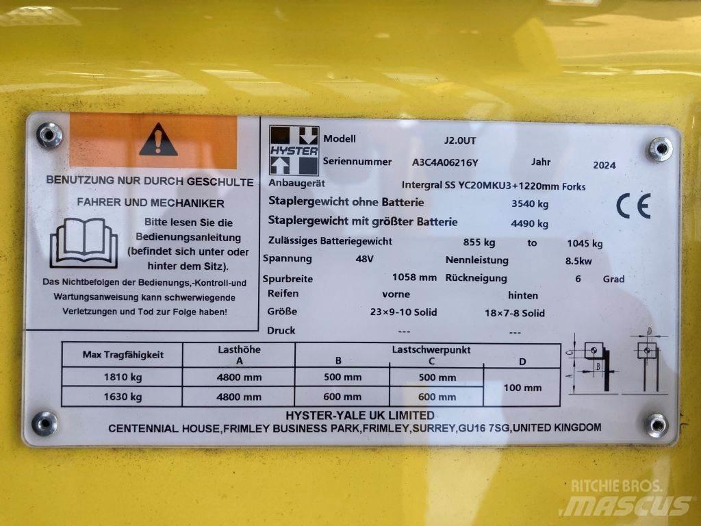 Hyster J 2.0 UT Chariots élévateurs électriques
