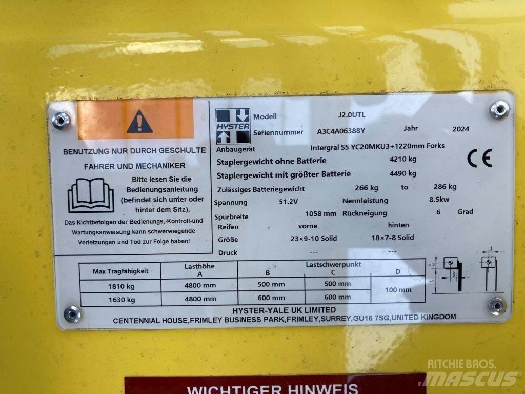Hyster J 2.0 UTL Chariots élévateurs électriques