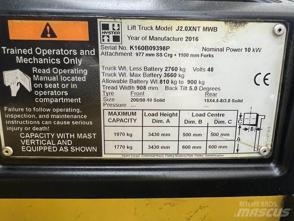 Hyster J 2.0 XNT Chariots élévateurs électriques