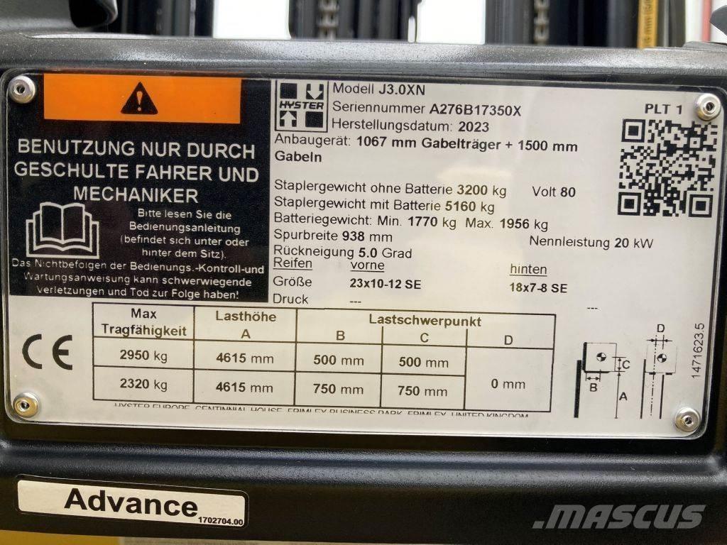 Hyster J 3.0 XN Chariots élévateurs électriques