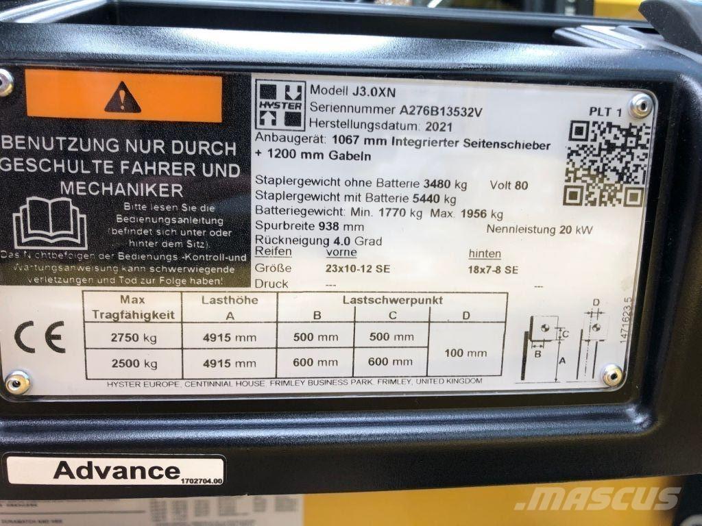 Hyster J 3.0 XN Chariots élévateurs électriques