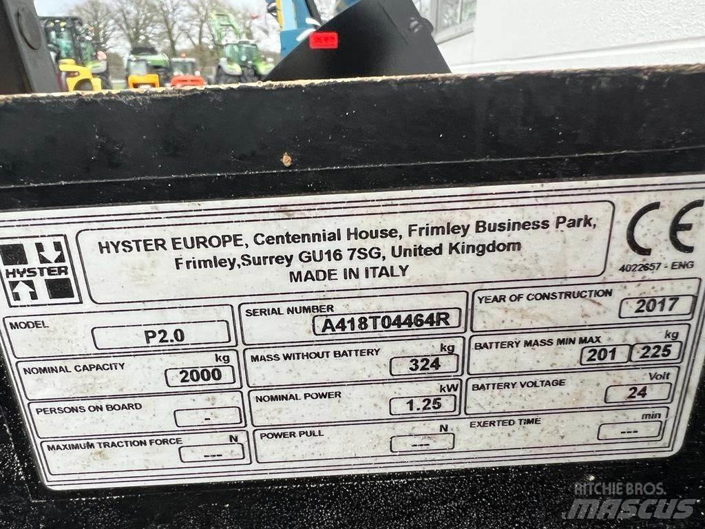 Hyster P 2.0 Transpalette accompagnant