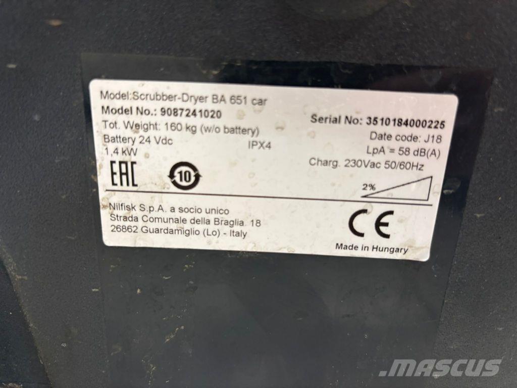 Nilfisk BA 651 Balayeuse / Autolaveuse