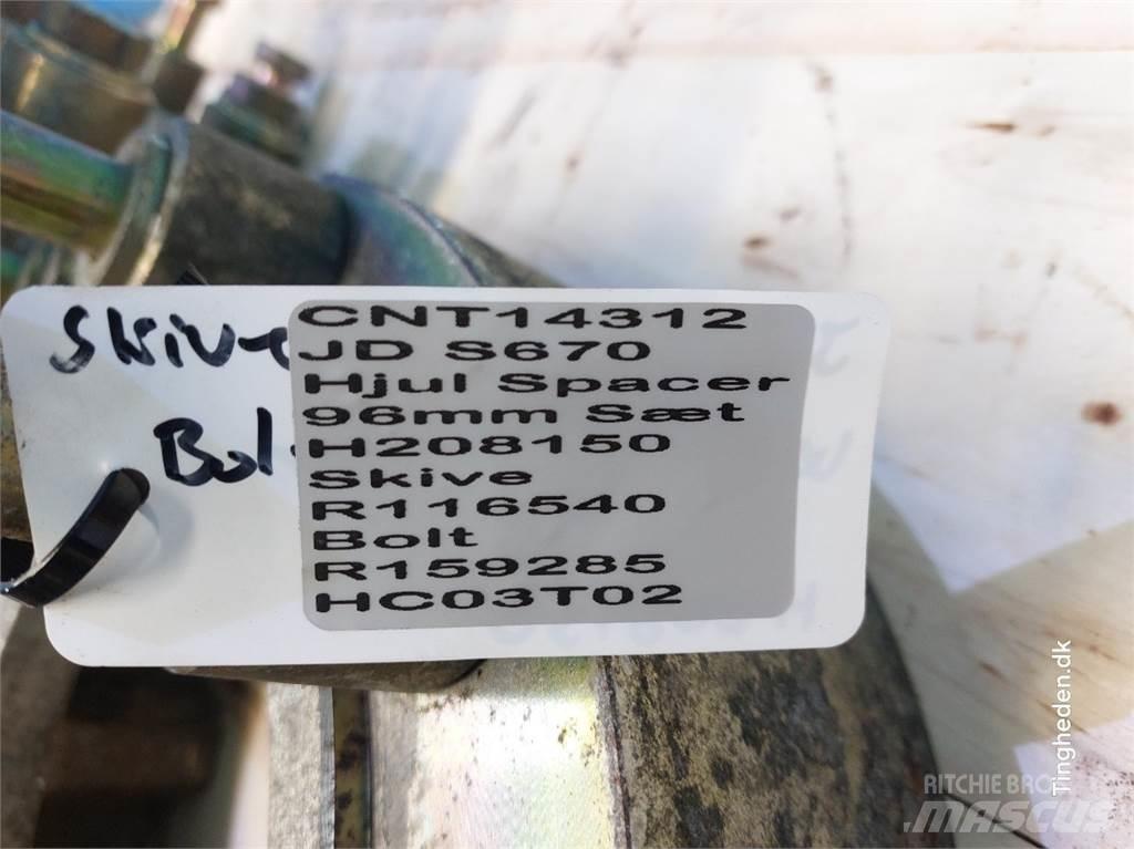 John Deere S670 Pneus, roues et jantes