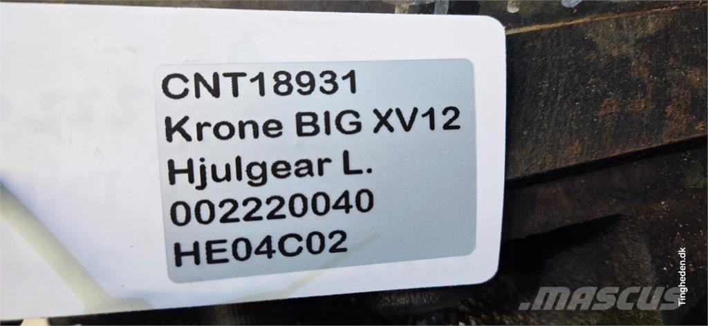 Krone Big X V12 Accessoires pour machines à foin et à fourrage