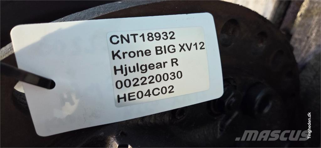 Krone Big X V12 Accessoires pour machines à foin et à fourrage