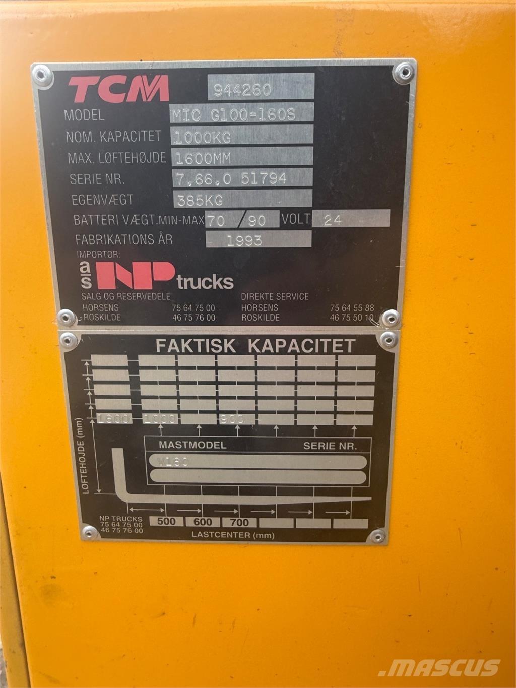 MIC 1000kg Gerbeurs manuel