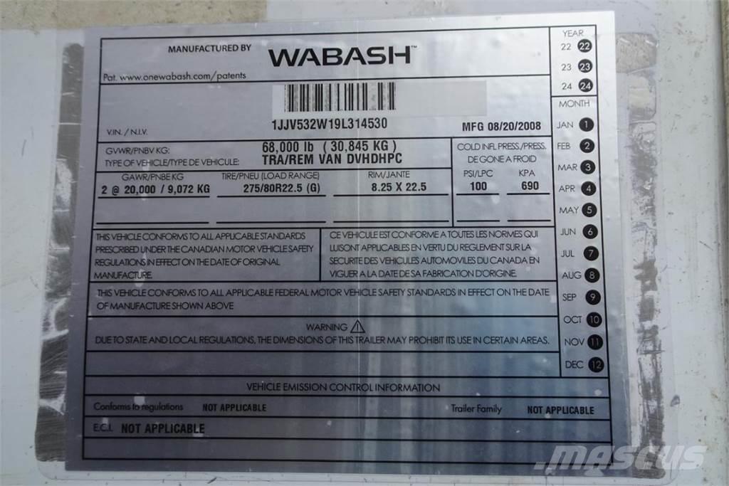 Wabash DVHDHPC Remorque Fourgon