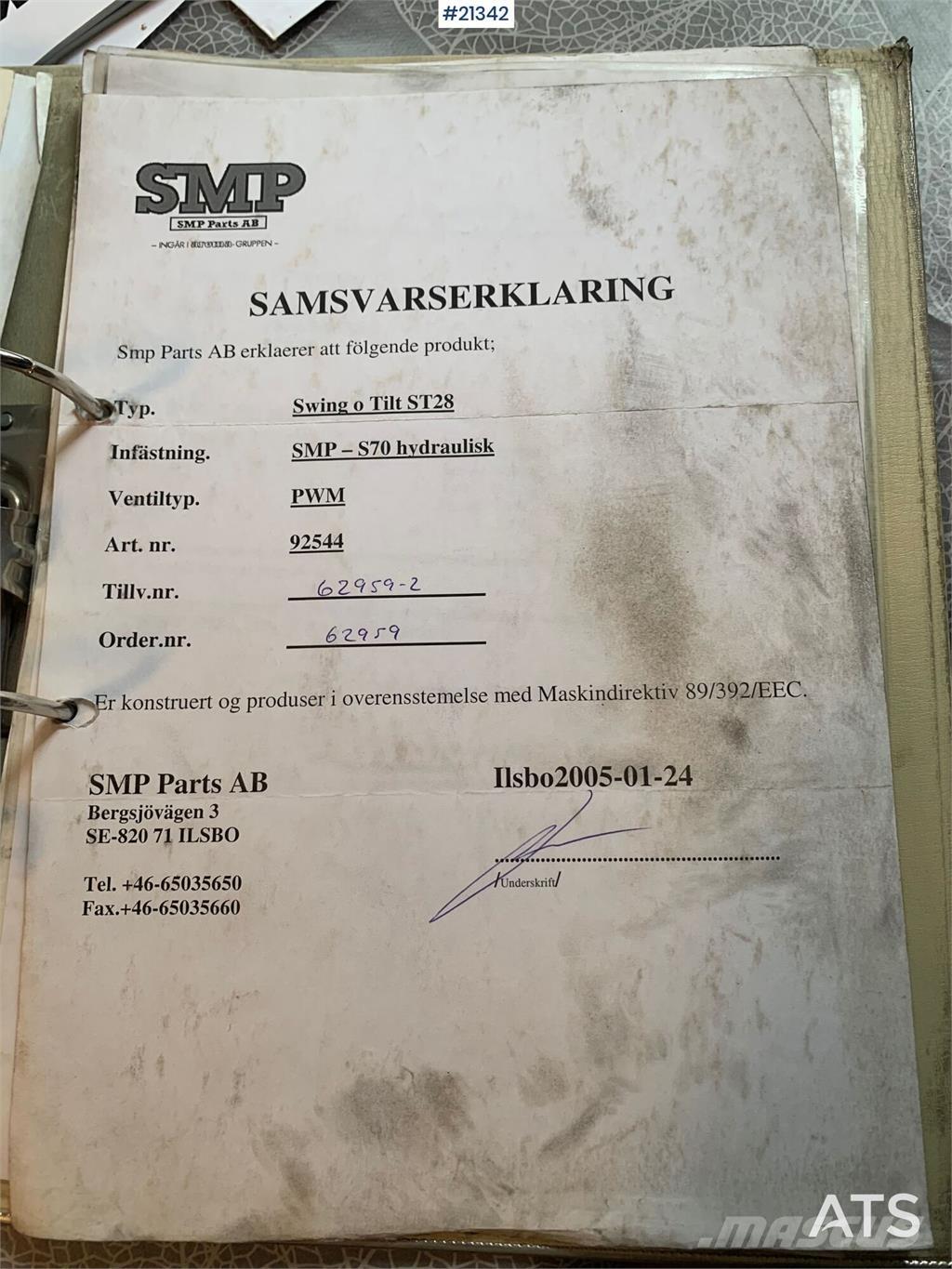 SMP S70 Rotortilt Autres accessoires