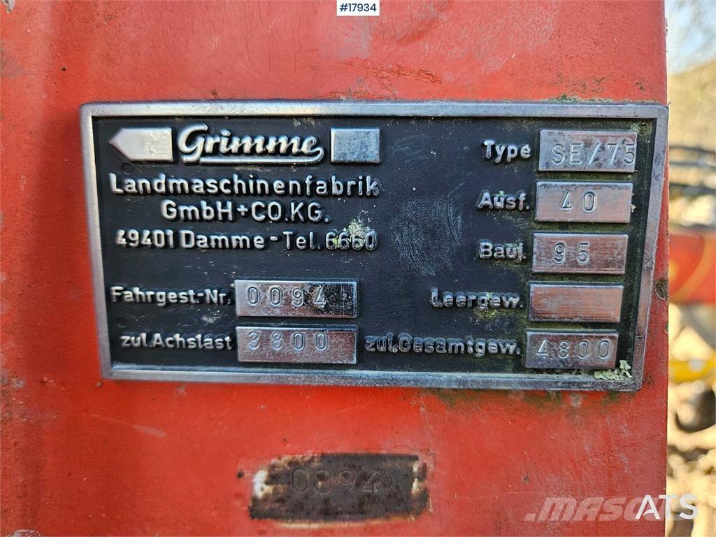 Grimme SE / 75 Moissonneuse batteuse