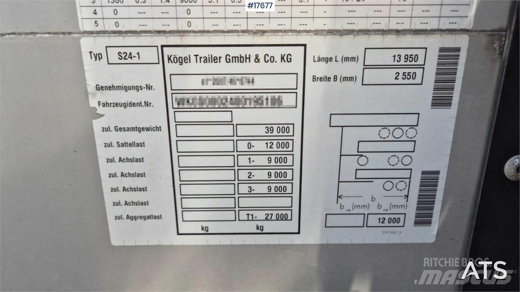 Kögel S-24 Semi remorque à rideaux coulissants (PLSC)