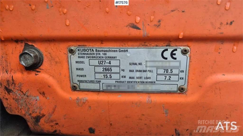 Kubota U27-4 Mini pelle < 7t