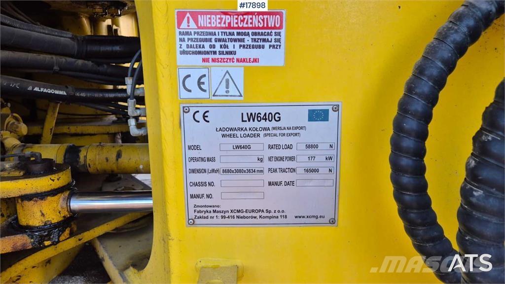 XCMG LW 640 G Chargeuse sur pneus