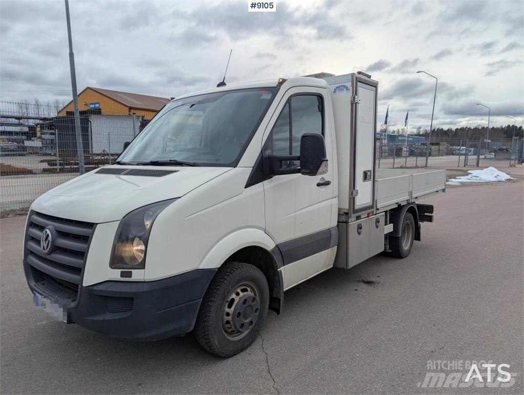 Volkswagen Crafter Camion plateau ridelle avec grue