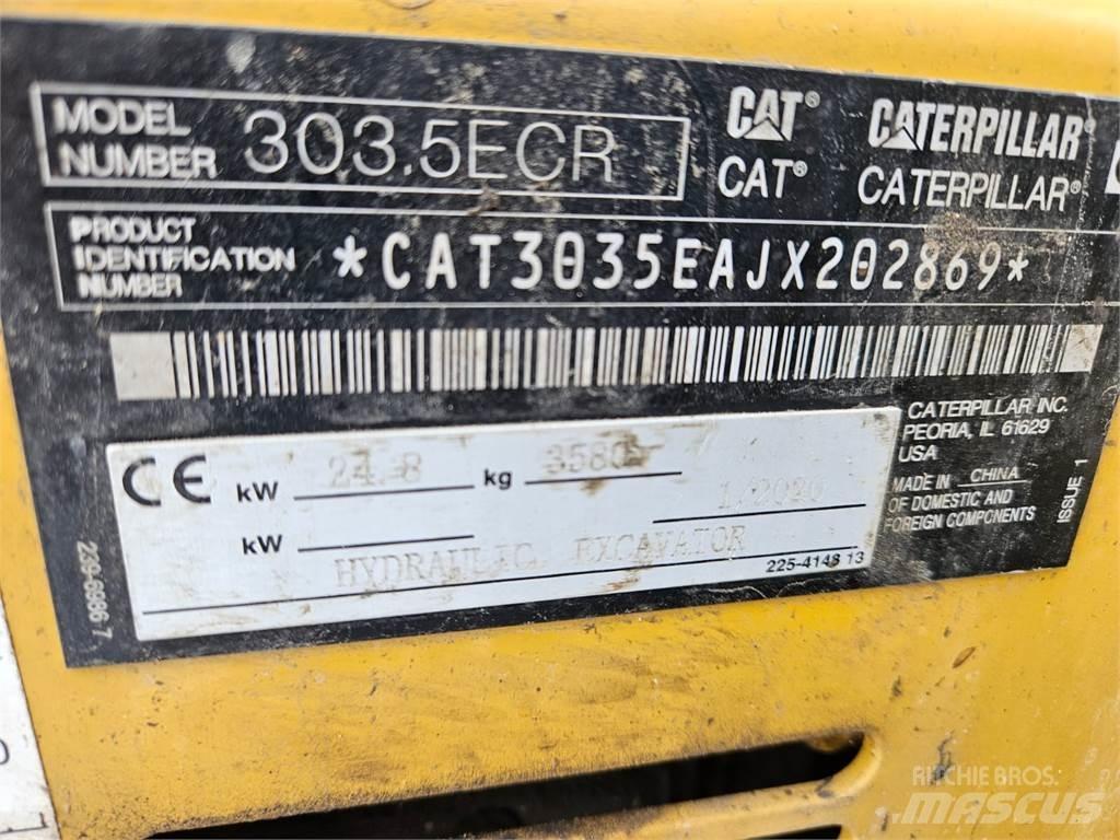 CAT 303.5ECR Mini pelle < 7t