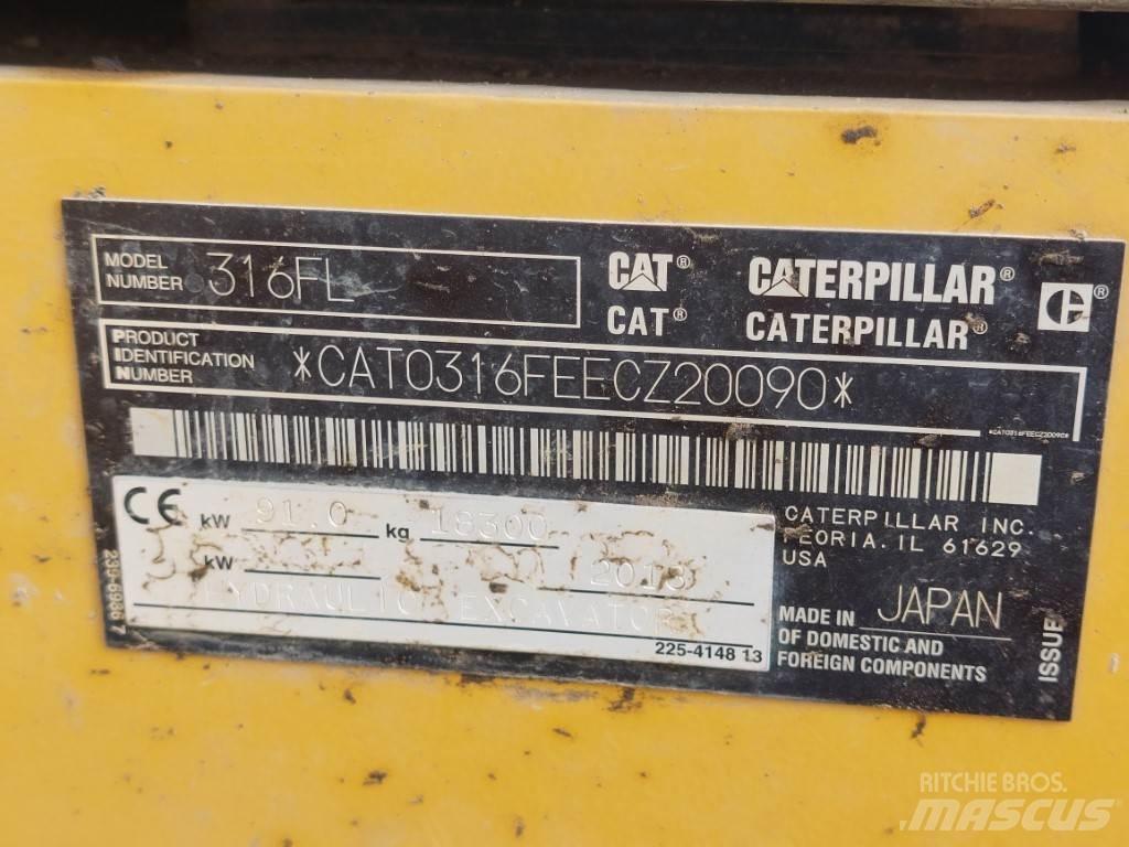 CAT 316FL Pelle sur chenilles