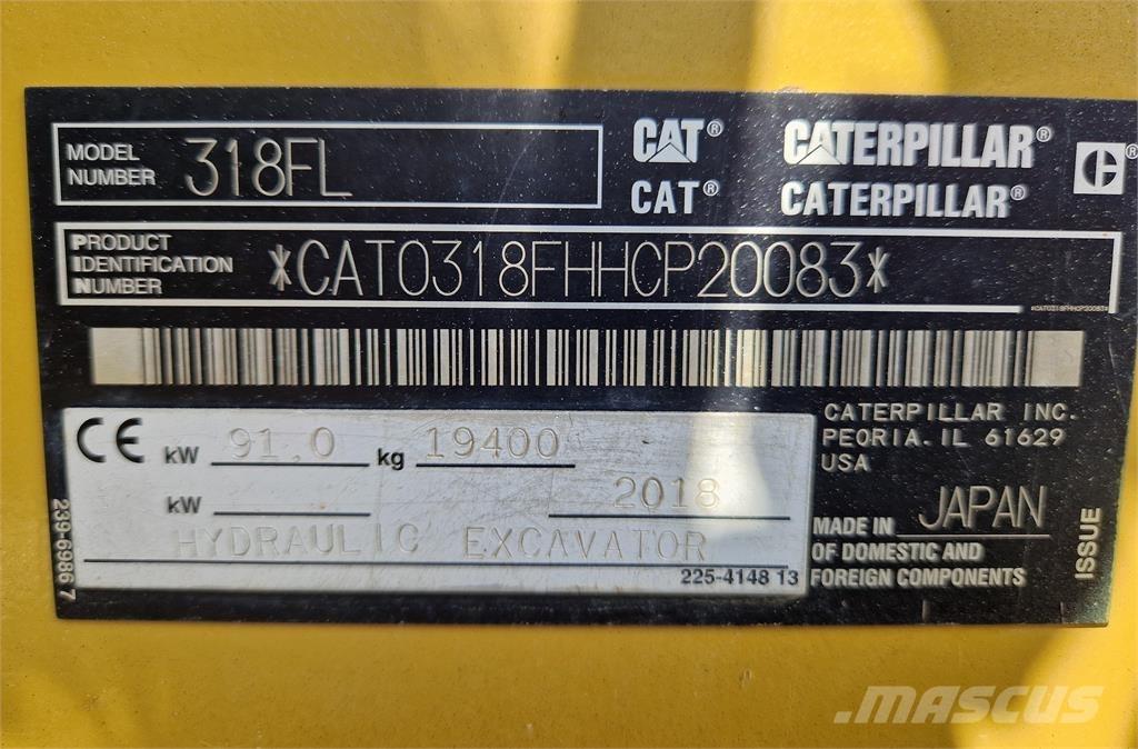CAT 318FL Pelle sur chenilles