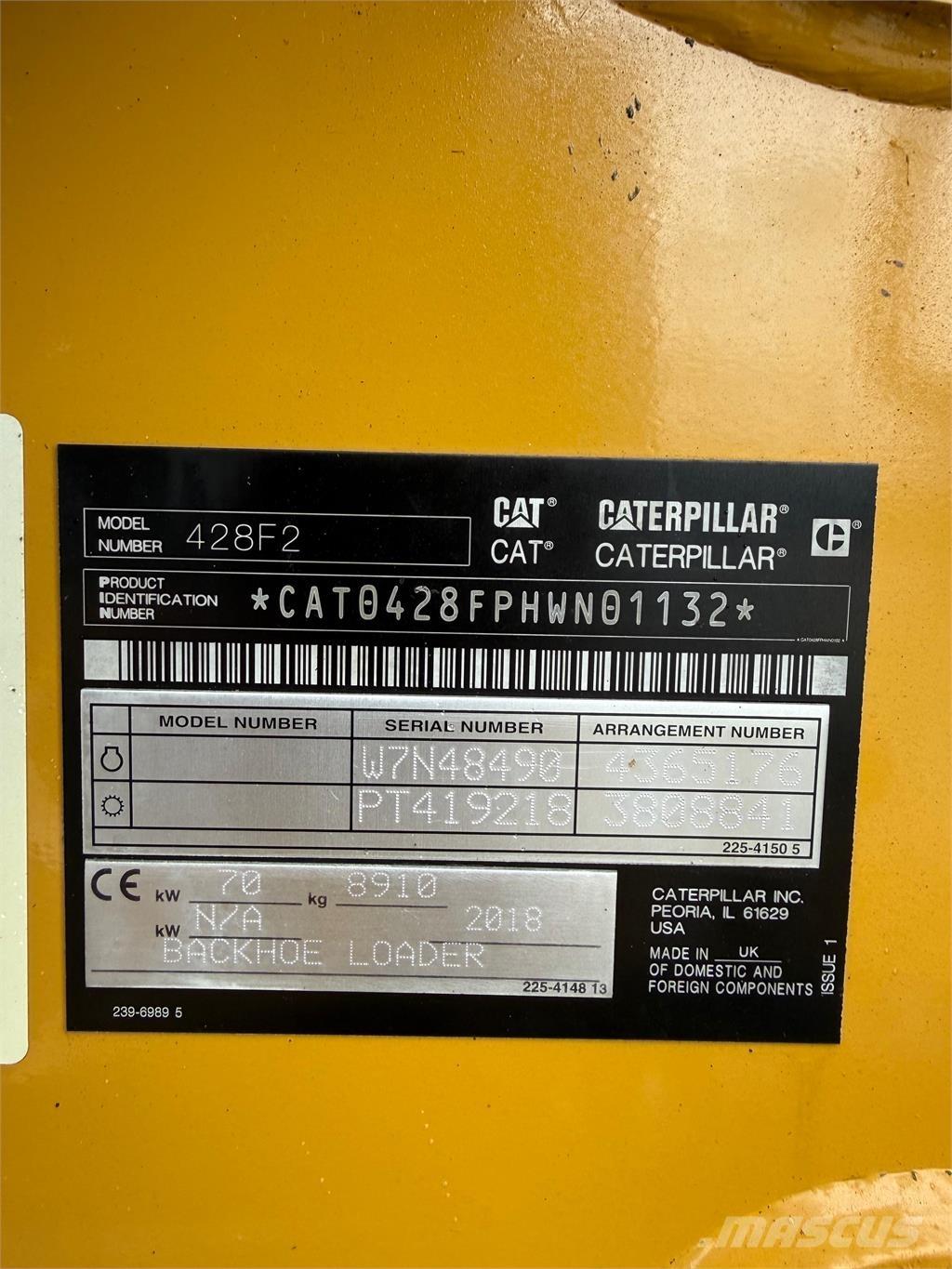 CAT 428F2 Tractopelle