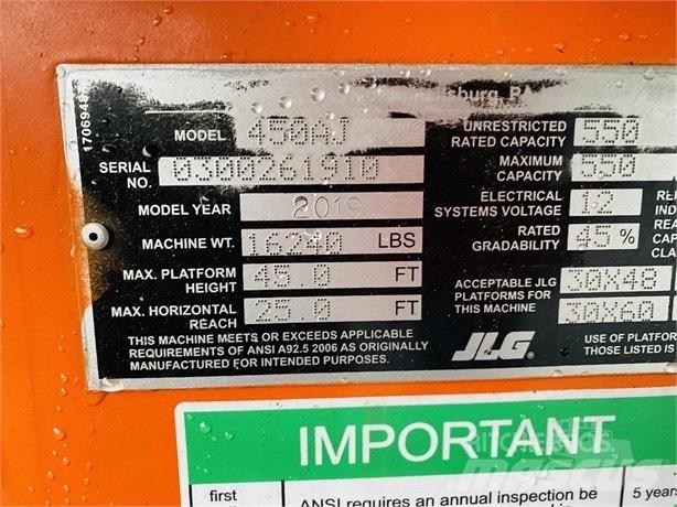 JLG 450 A Nacelles articulées