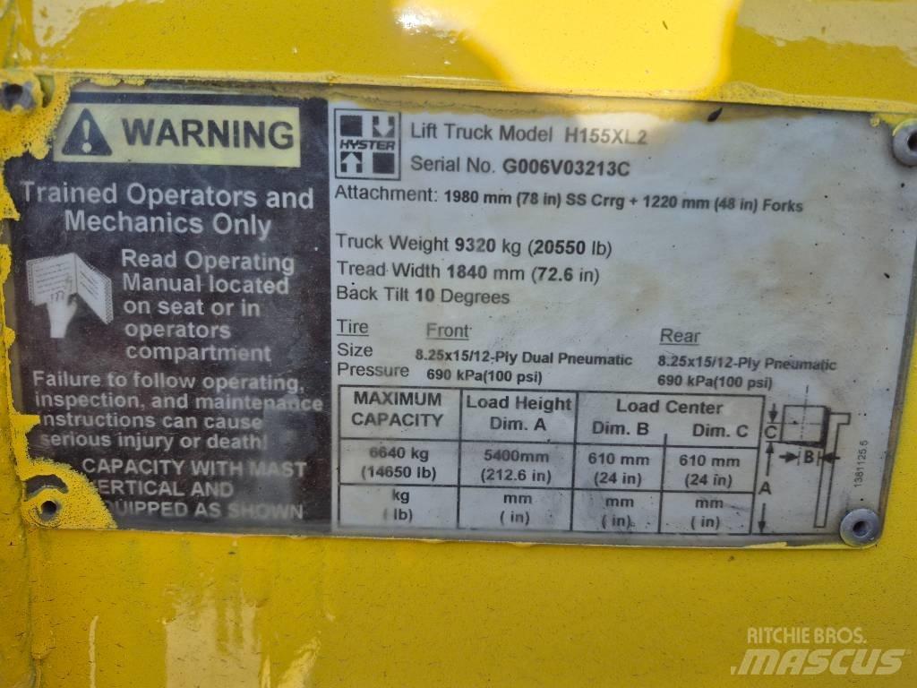 Hyster H 155 XL 2 Autres Chariots élévateurs