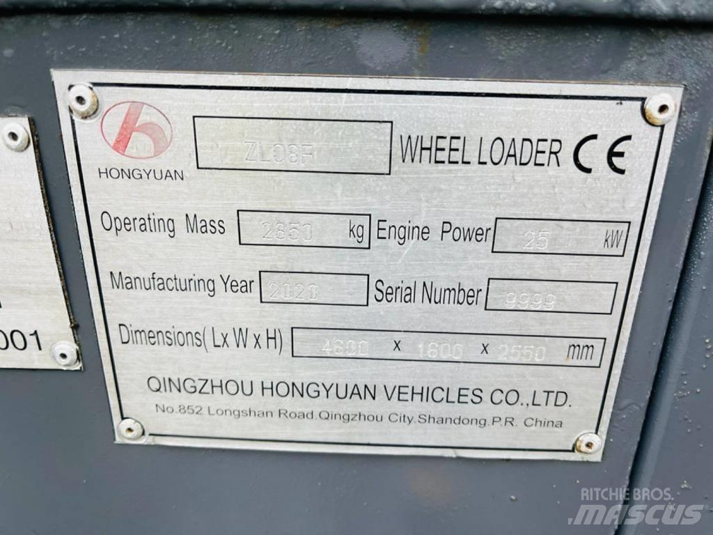 Hongyuan ZL08F Chargeuse sur pneus