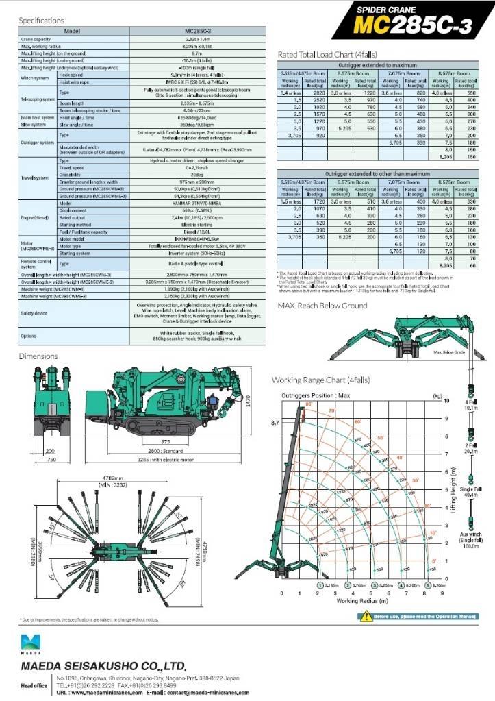 Maeda MC 285 CWME-3 Mini grue