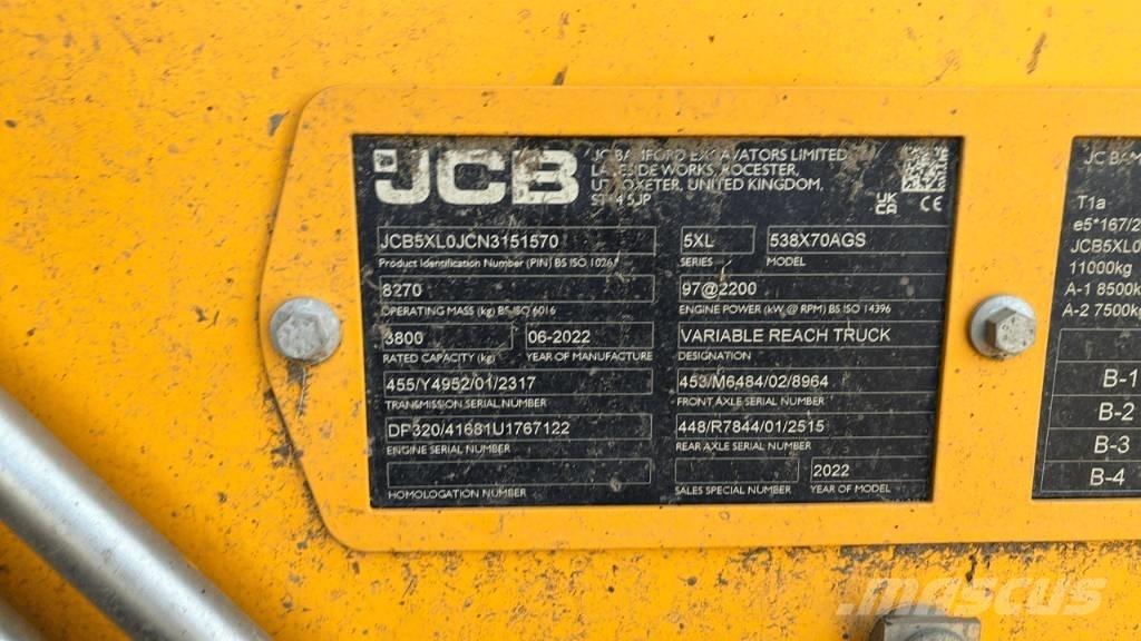JCB 538-70 Télescopique agricole