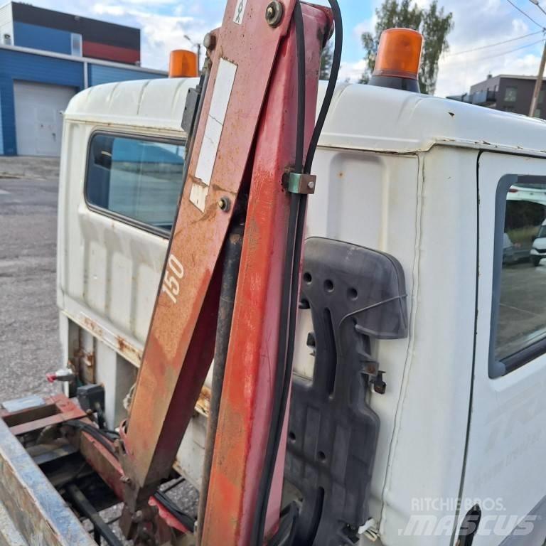 Mitsubishi Canter Camion plateau ridelle avec grue