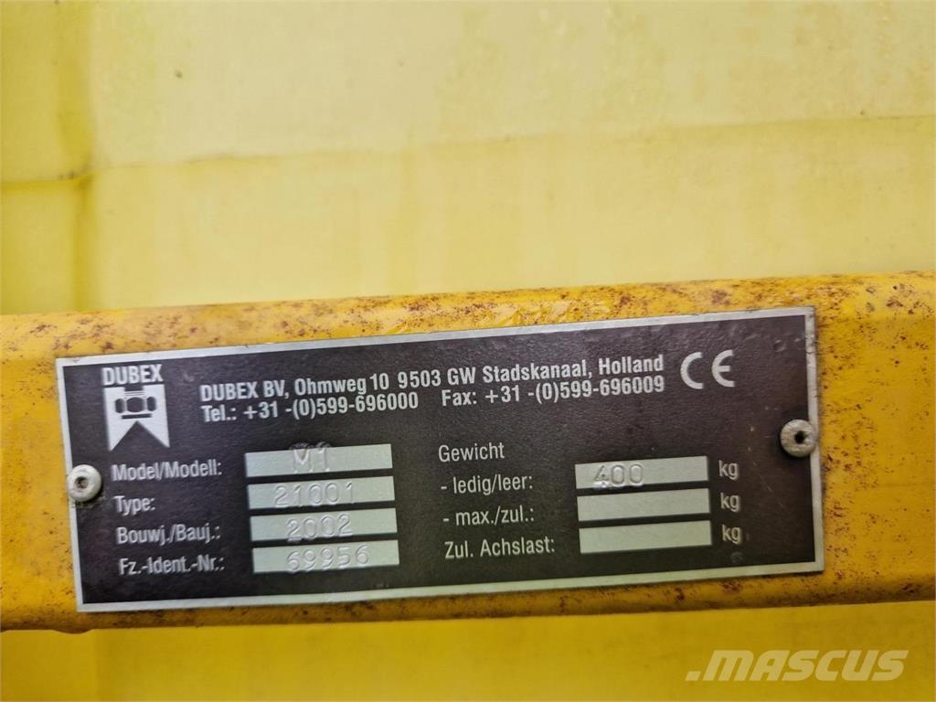 Dubex MODEL 1 Pulvérisateurs traînés