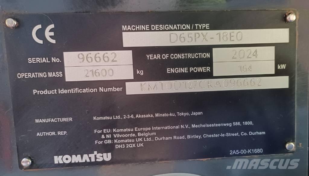 Komatsu D65PX-18E0 Bouteurs sur chenilles