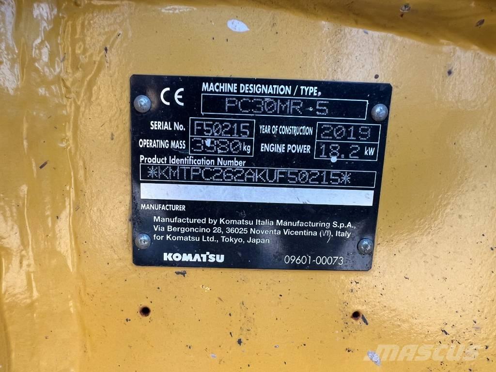 Komatsu PC 30 MR-5 Mini pelle < 7t