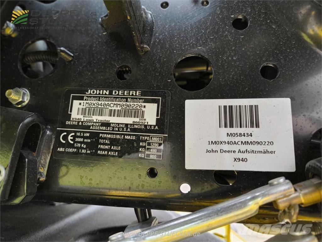 John Deere X940 Faucheuse