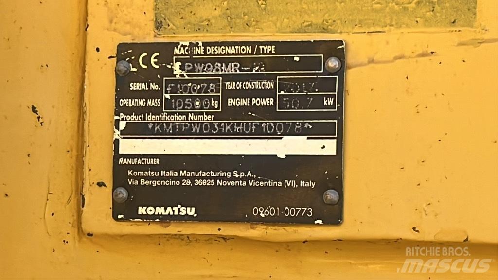 Komatsu PW 98 MR Pelle sur pneus