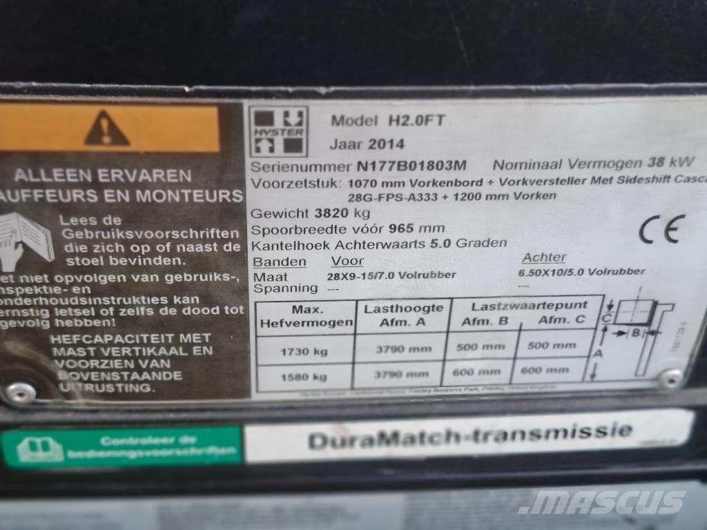 Hyster H 2.0 FT Chariots GPL