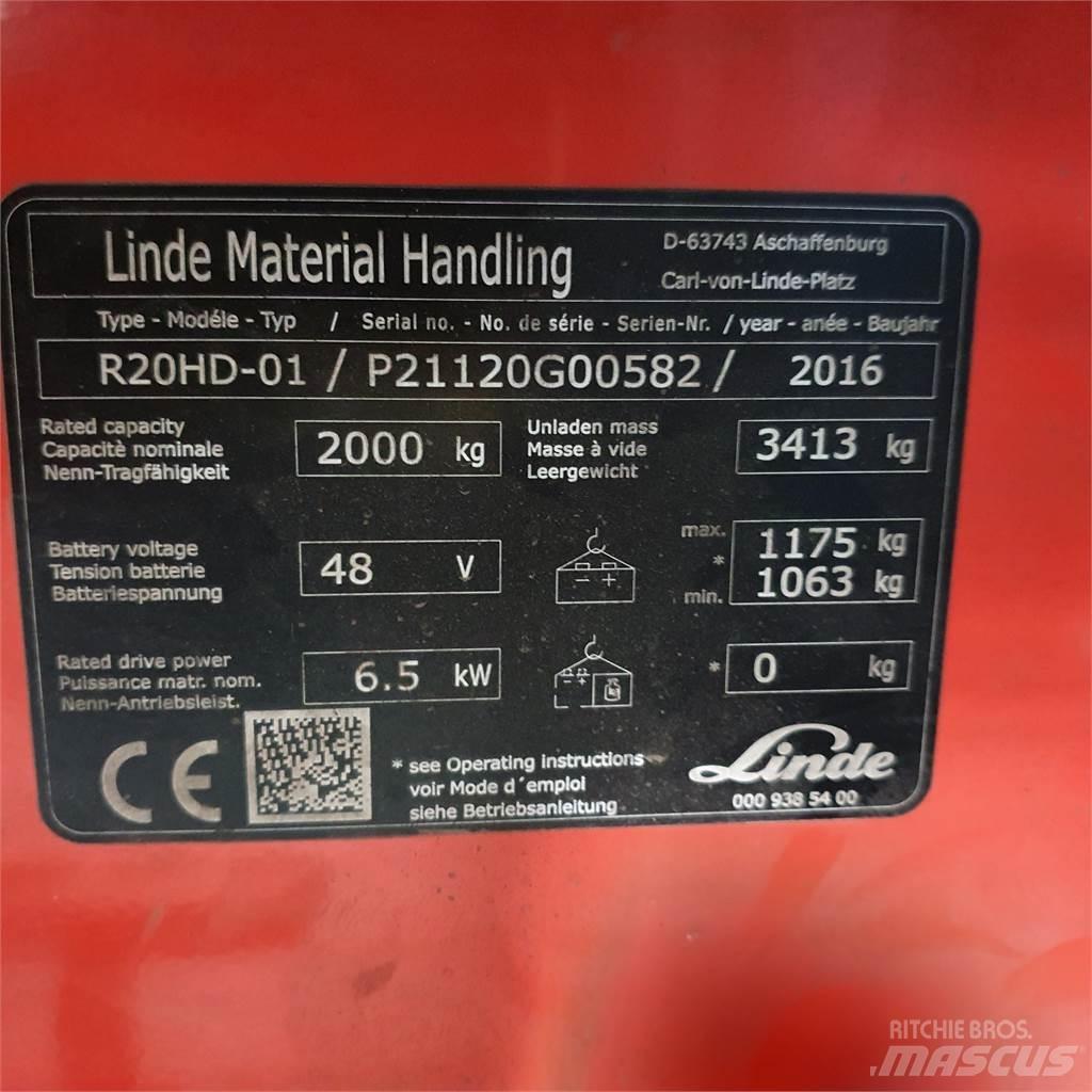 Linde R20HD Chariot à mât rétractable
