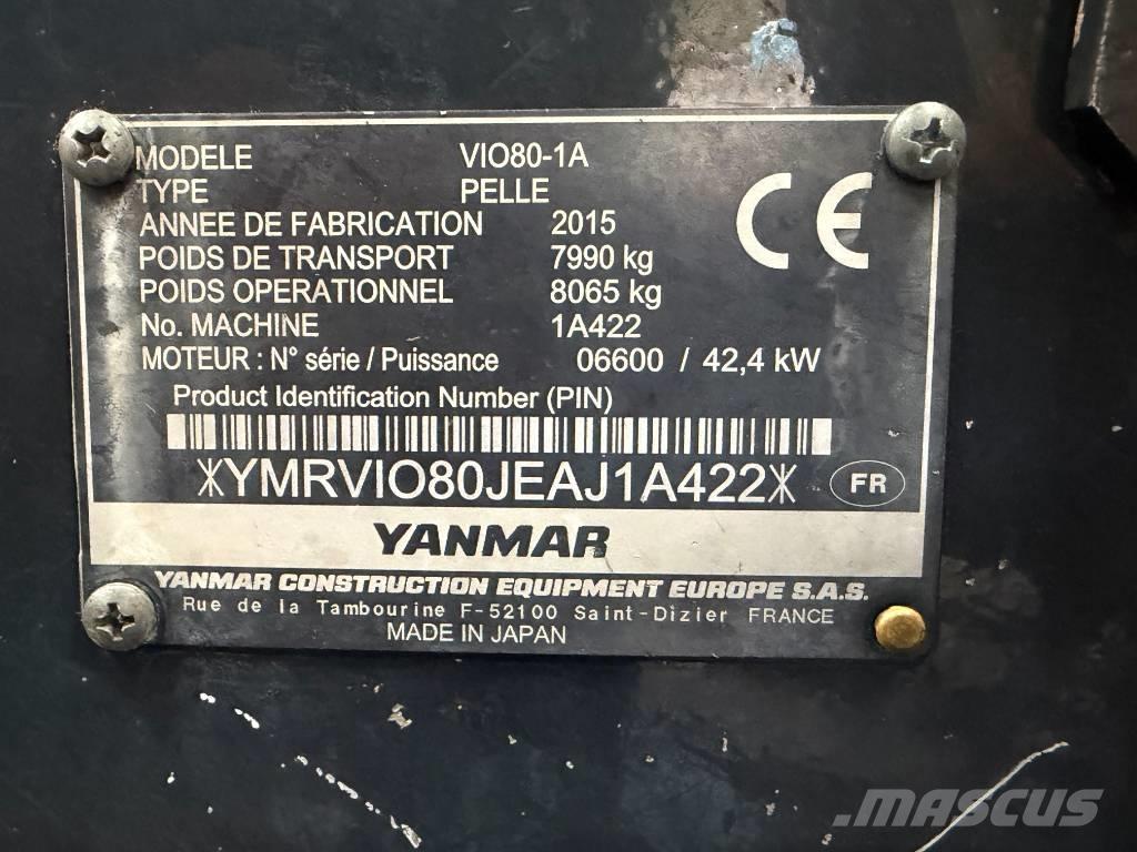 Yanmar Vio 80-1A Mini pelle 7t-12t