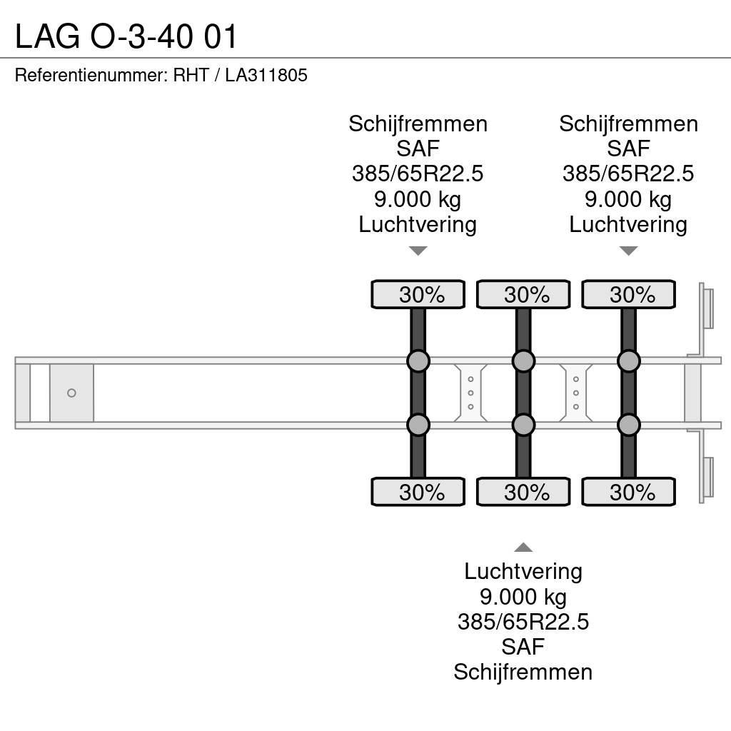 LAG O-3-40 01 Semi remorque plateau ridelle